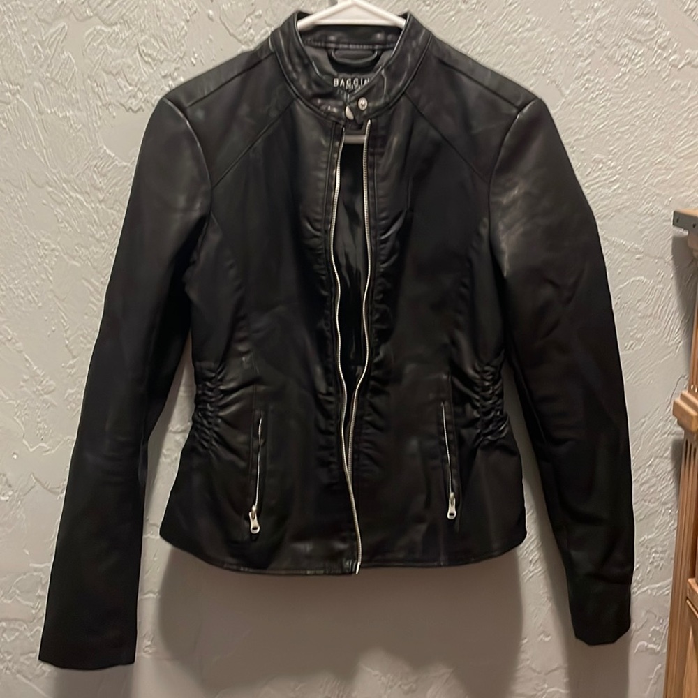 Baccini Petite-Small leather jacket